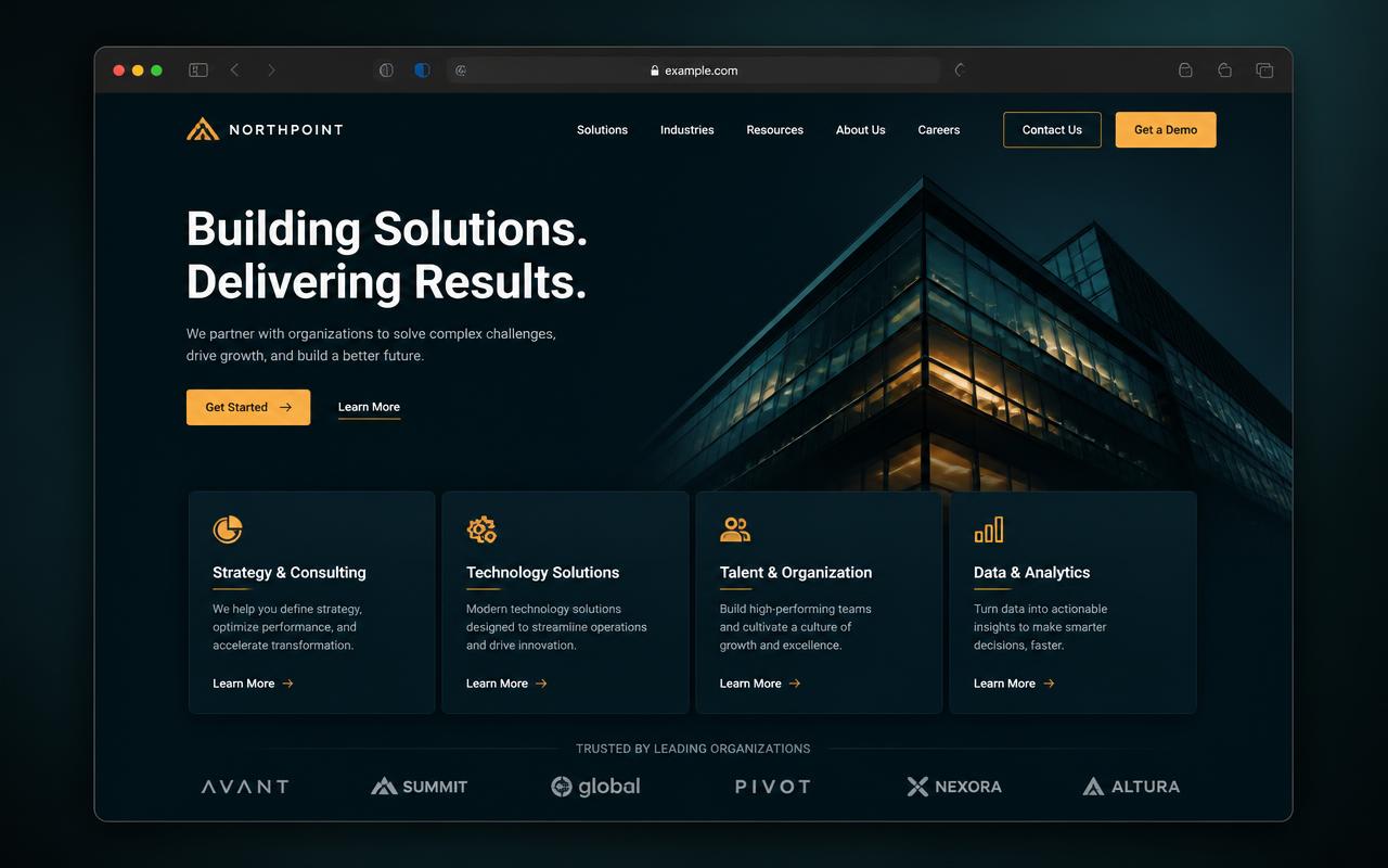 Corporate website redesign — project screenshot